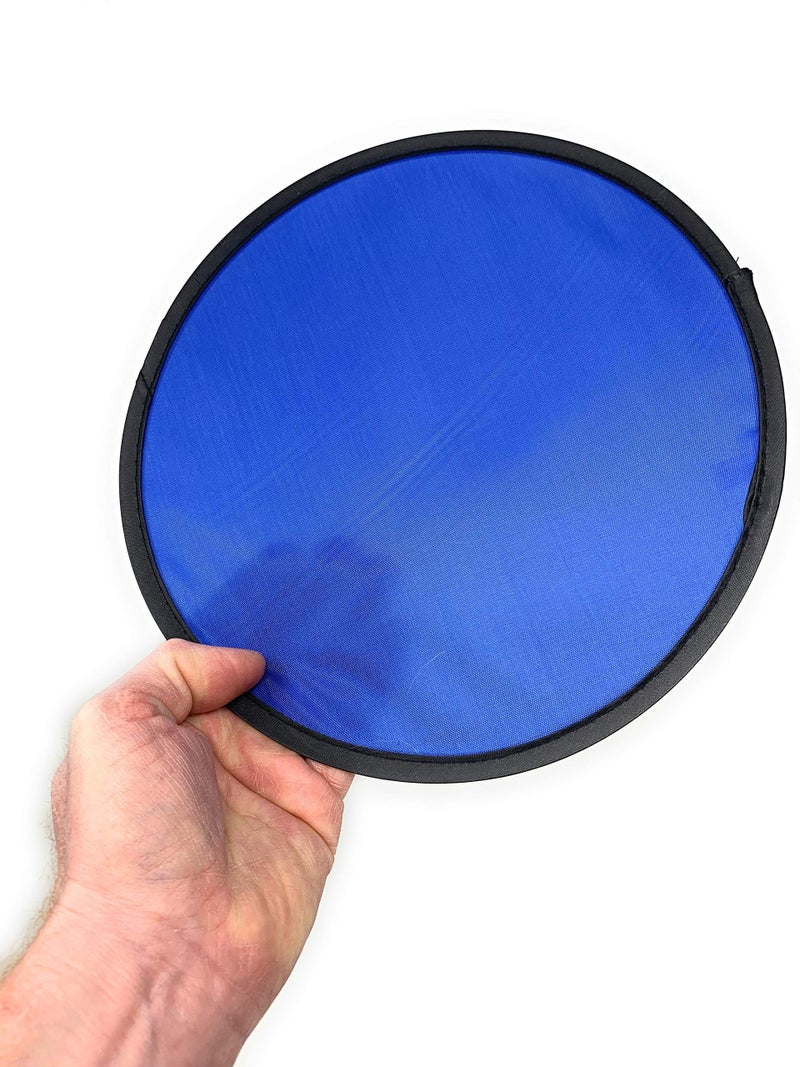 Funiverse Bulk 12 Patriotic Folding Pocket Fans or Foldable Flexible Flying Discs with Storage Bag Assortment - 9.5" Folding Frisbees in Patriotic Red, White and Blue - Image 4